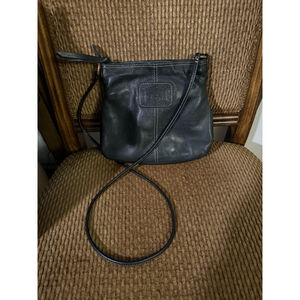 Fossil Black Pebbled Leather Small Crossbody